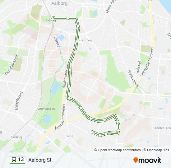13 Bus Line Map