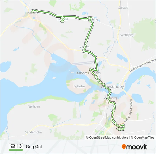 13 Bus Line Map