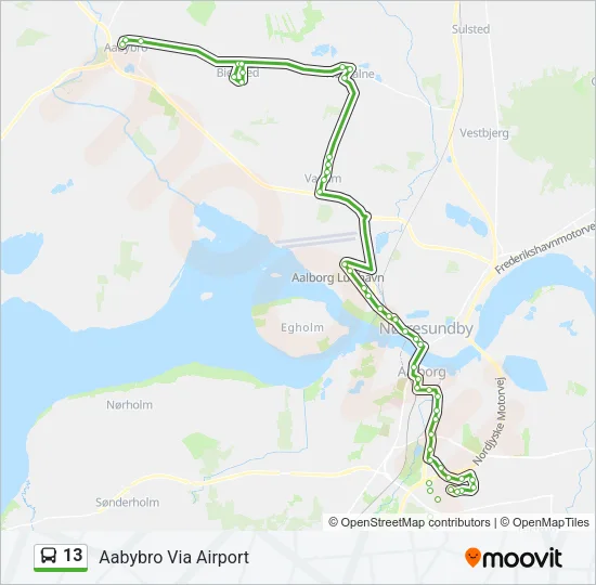 13 Bus Line Map
