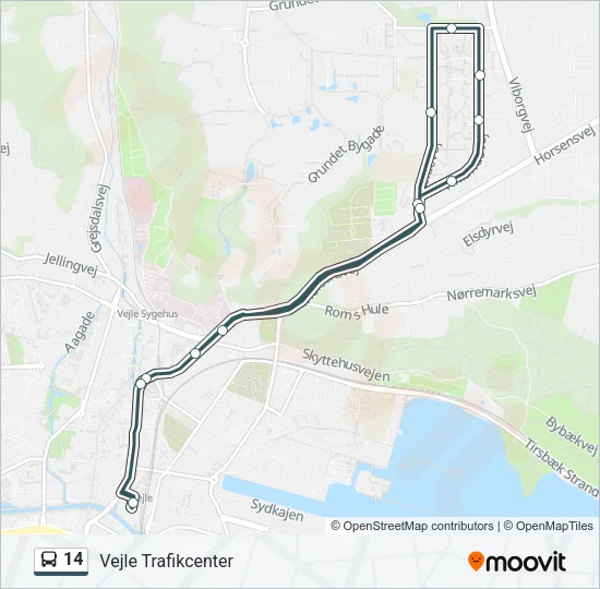 14 Bus Line Map