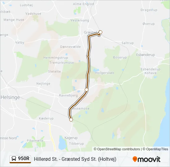 950R Bus Line Map