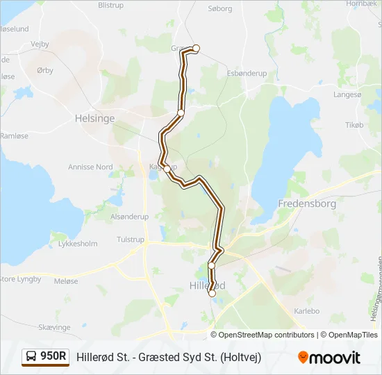 950R Bus Line Map