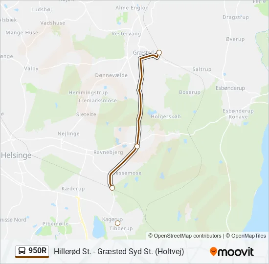 950R Bus Line Map