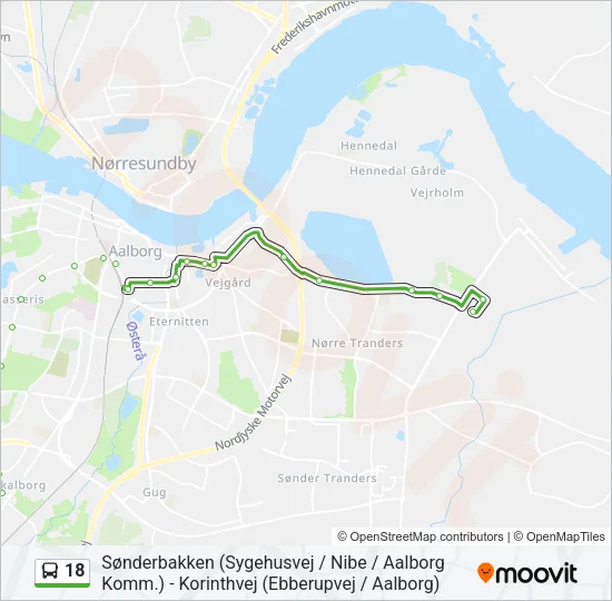 18 Bus Line Map