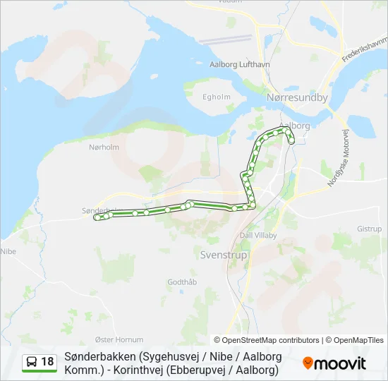 18 Bus Line Map