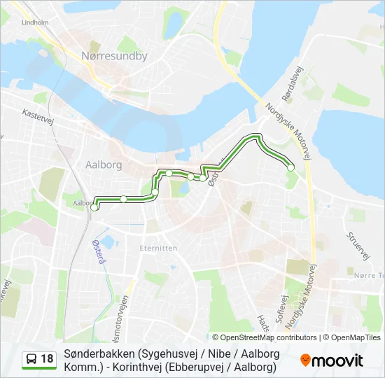 18 Bus Line Map