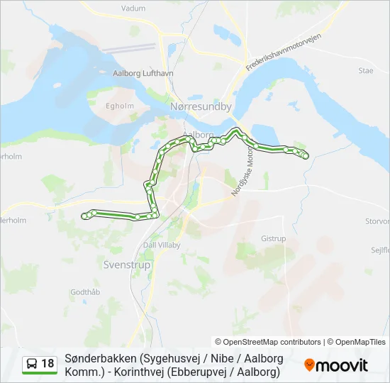 18 Bus Line Map