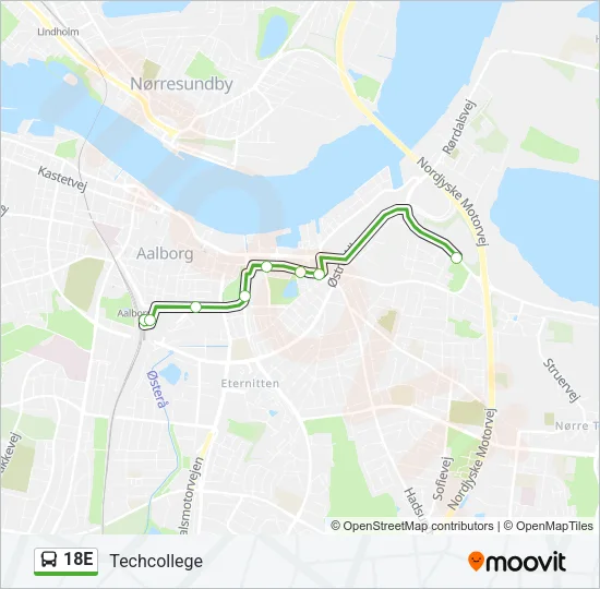 18E Bus Line Map
