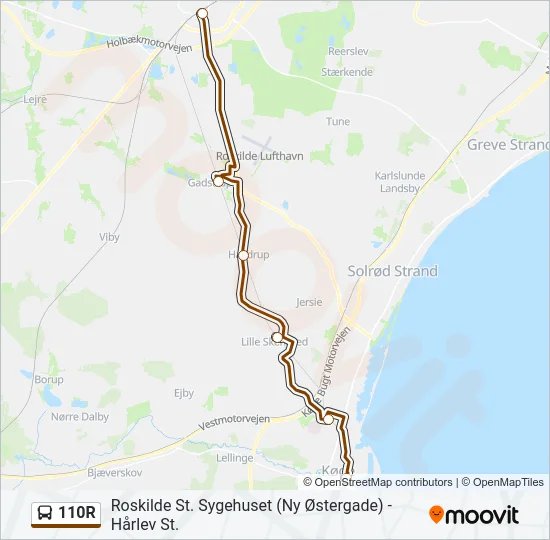110R Bus Line Map