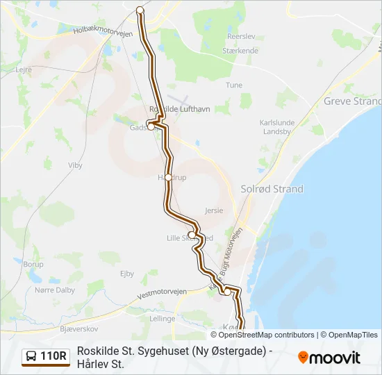 110R Bus Line Map