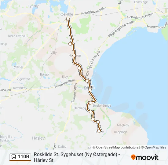 110R Bus Line Map