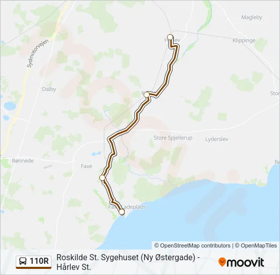 110R Bus Line Map