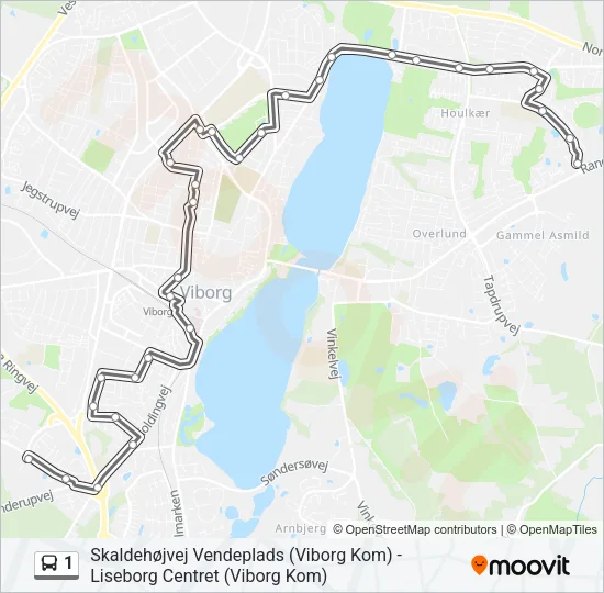 1 Bus Line Map