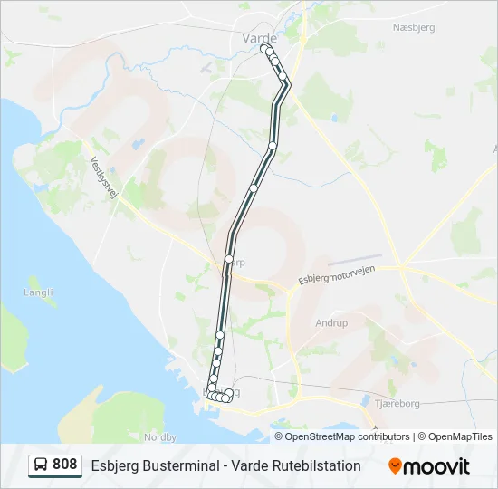 808 Bus Line Map