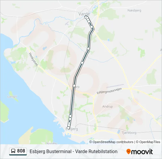 808 Bus Line Map