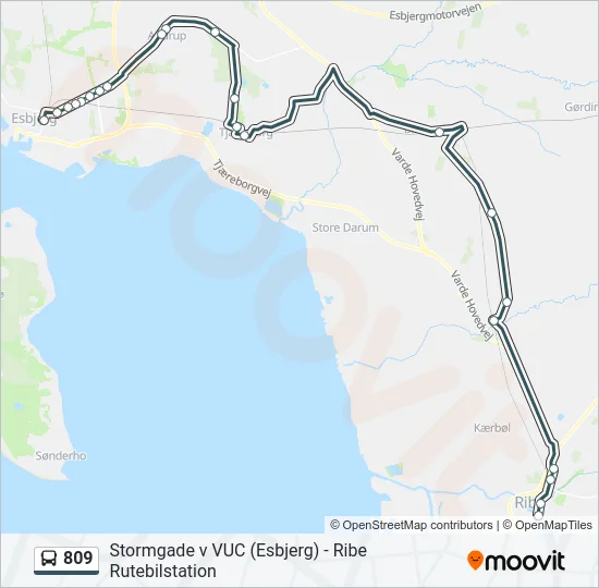 809 Bus Line Map