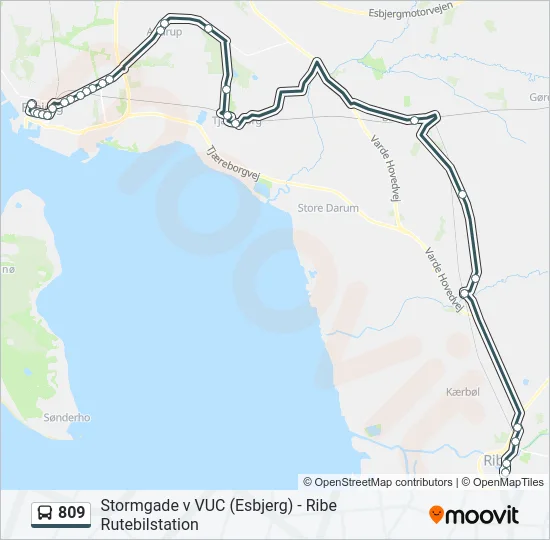 809 Bus Line Map