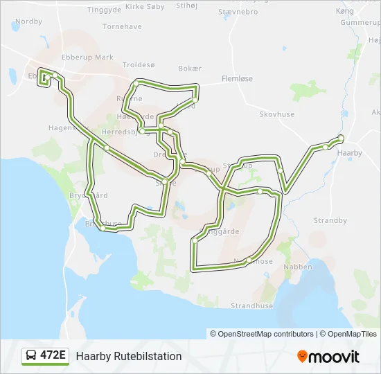 472E Bus Line Map