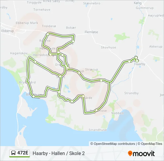 472E Bus Line Map