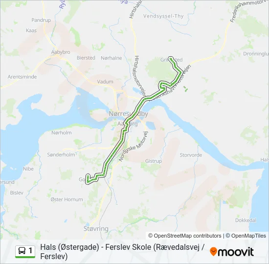 1 Bus Line Map
