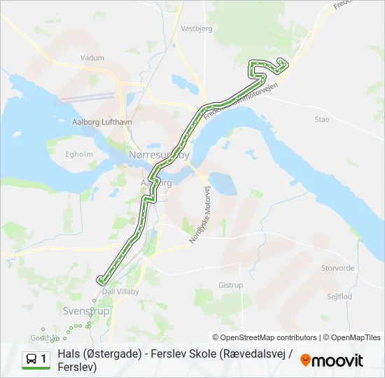 1 Bus Line Map