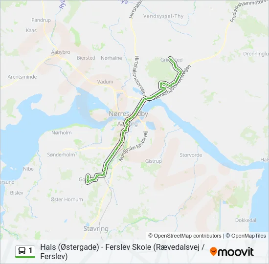 1 Bus Line Map