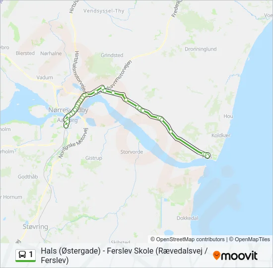 1 Bus Line Map