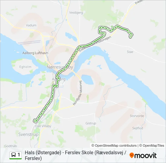 1 Bus Line Map