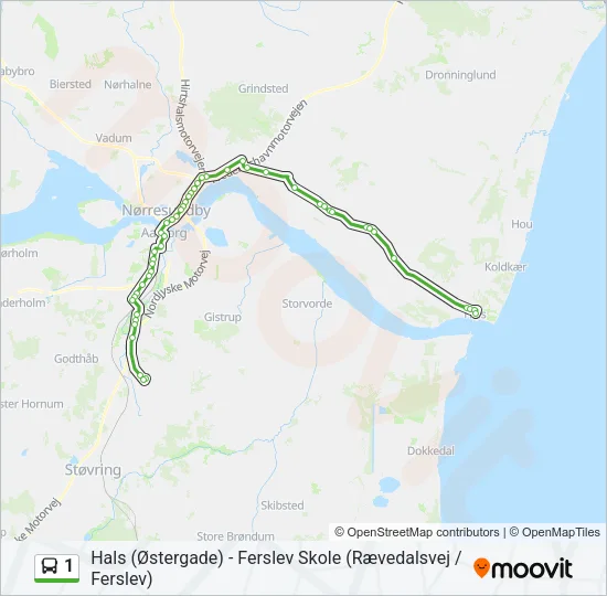1 Bus Line Map