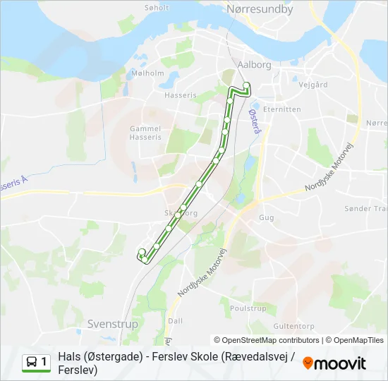 1 Bus Line Map