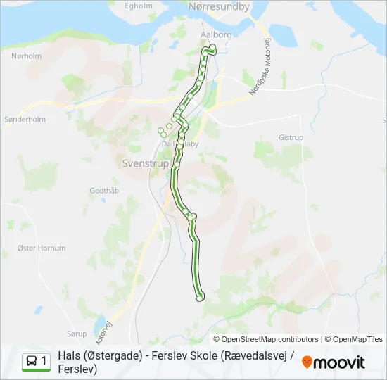1 Bus Line Map