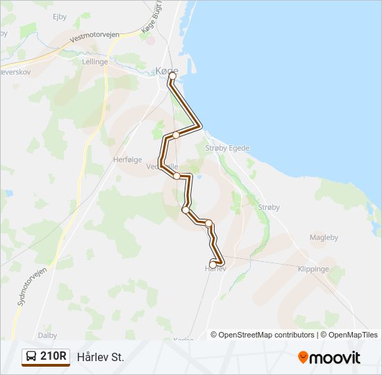 210R Bus Line Map