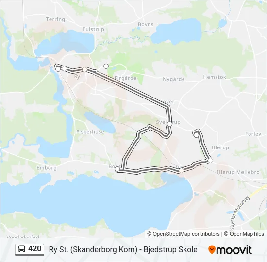 420 bus Linjekort