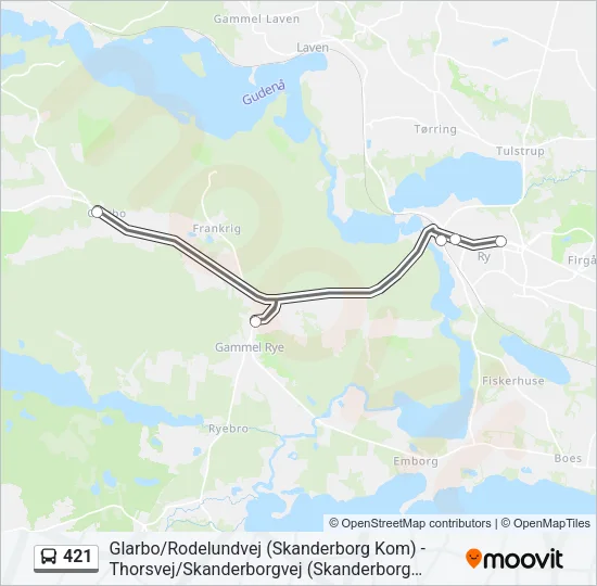 421 Bus Line Map
