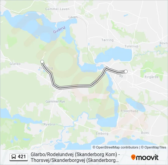 421 Bus Line Map