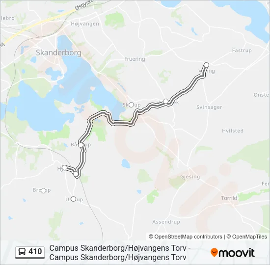 410 Bus Line Map