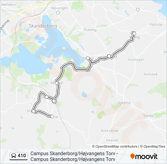410 Bus Line Map