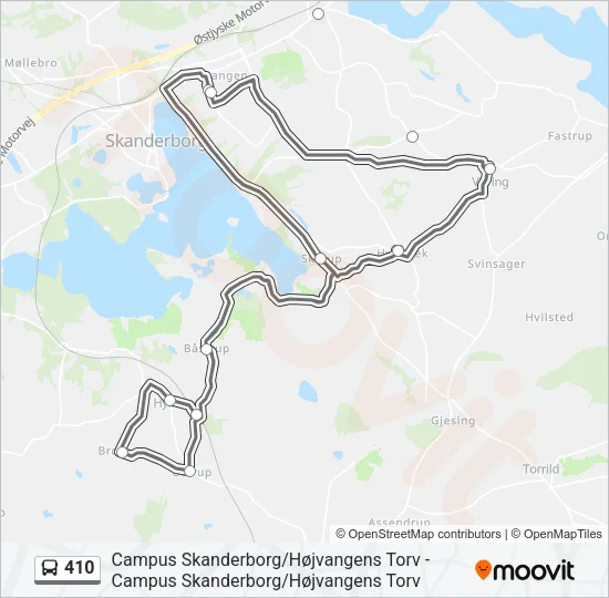 410 Bus Line Map