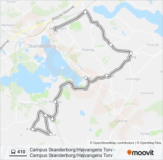 410 Bus Line Map