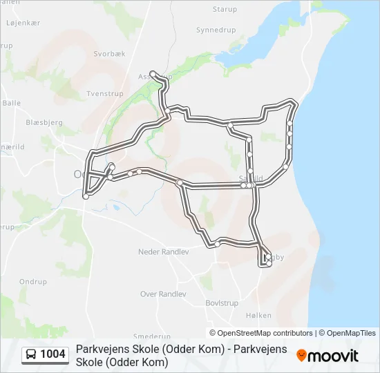 1004 Bus Line Map