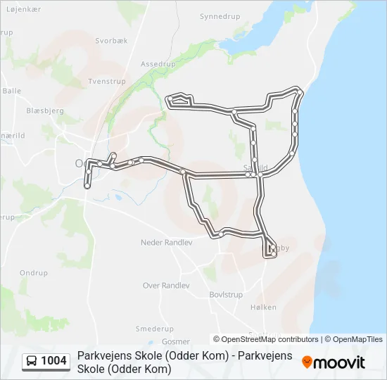 1004 Bus Line Map