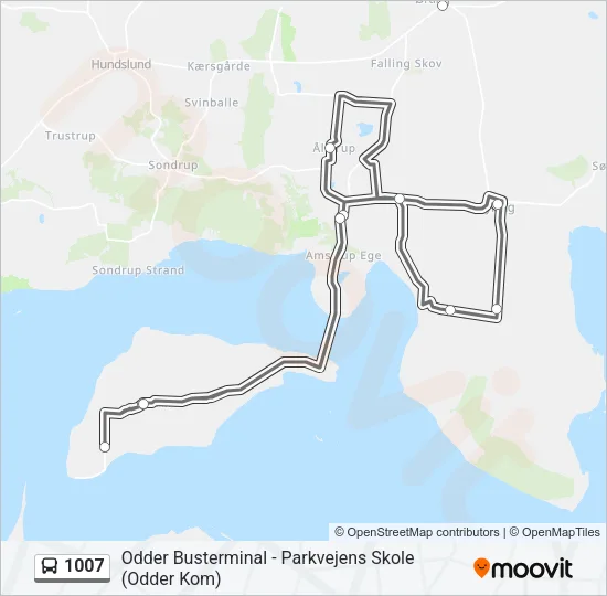 1007 Bus Line Map