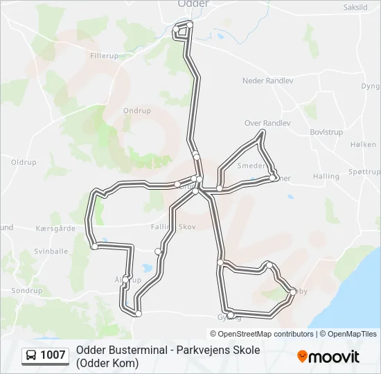 1007 Bus Line Map