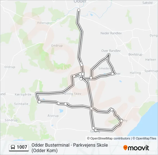 1007 Bus Line Map