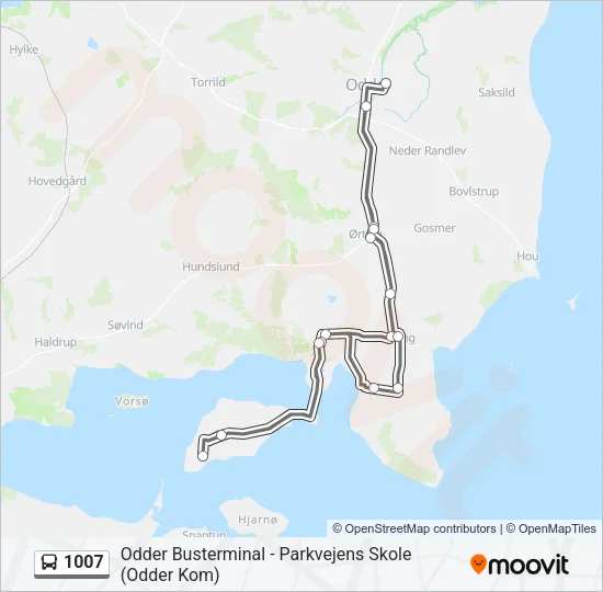 1007 Bus Line Map
