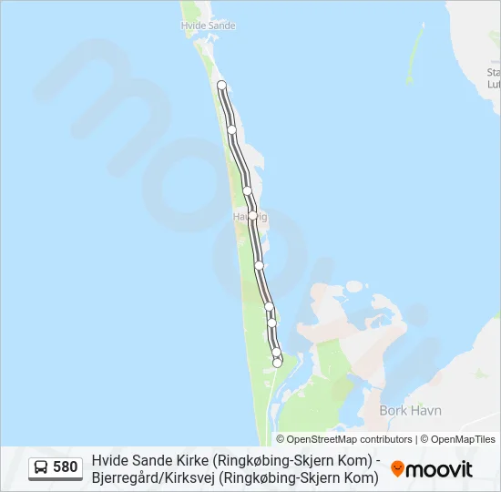 580 Bus Line Map