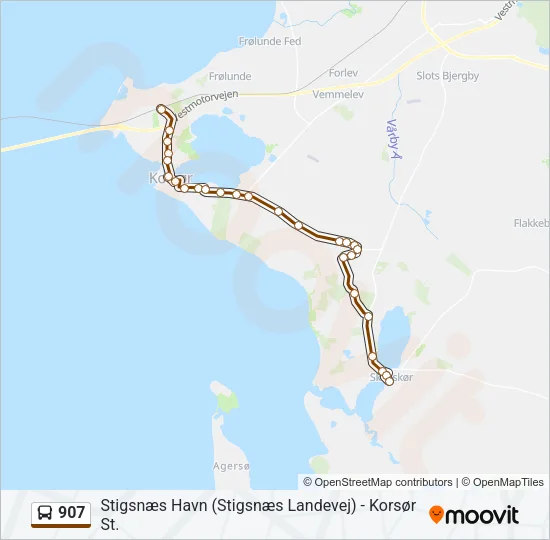 907 Bus Line Map