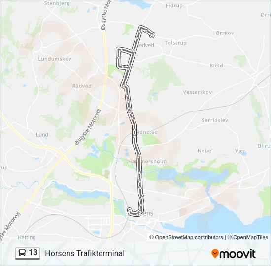 13 Bus Line Map