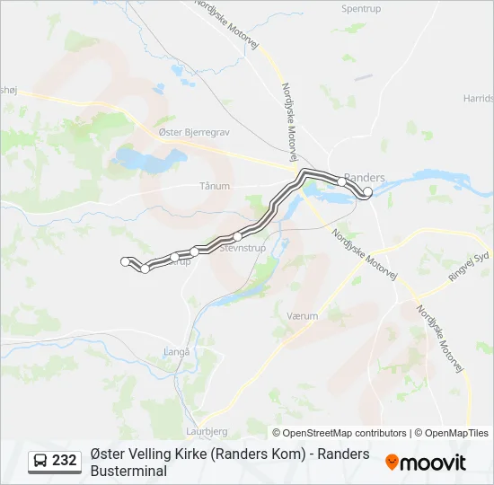 232 Bus Line Map
