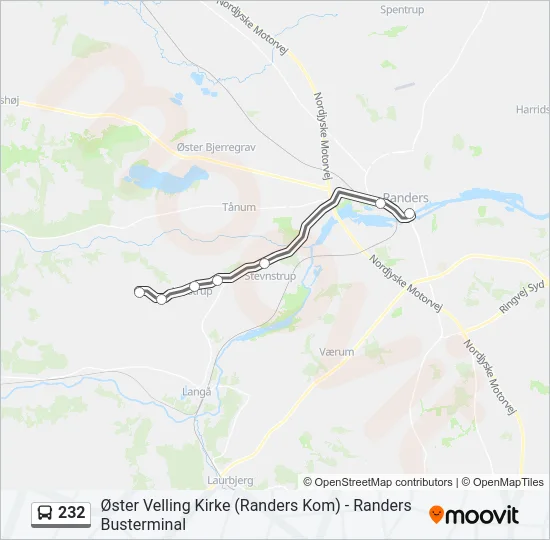 232 Bus Line Map